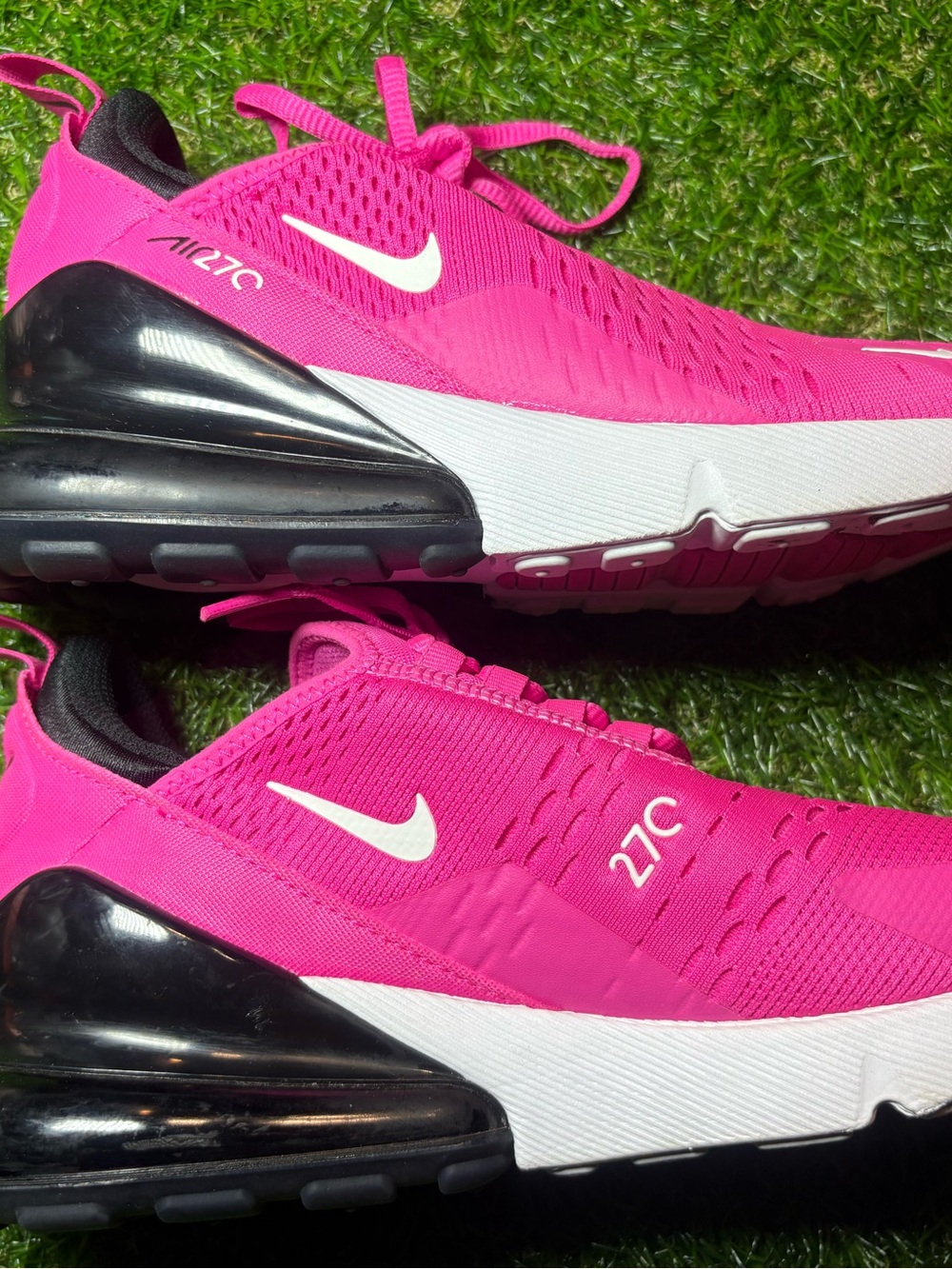 Nike Women's Air Max 270 Sneakers - Bright Pink, Black & White